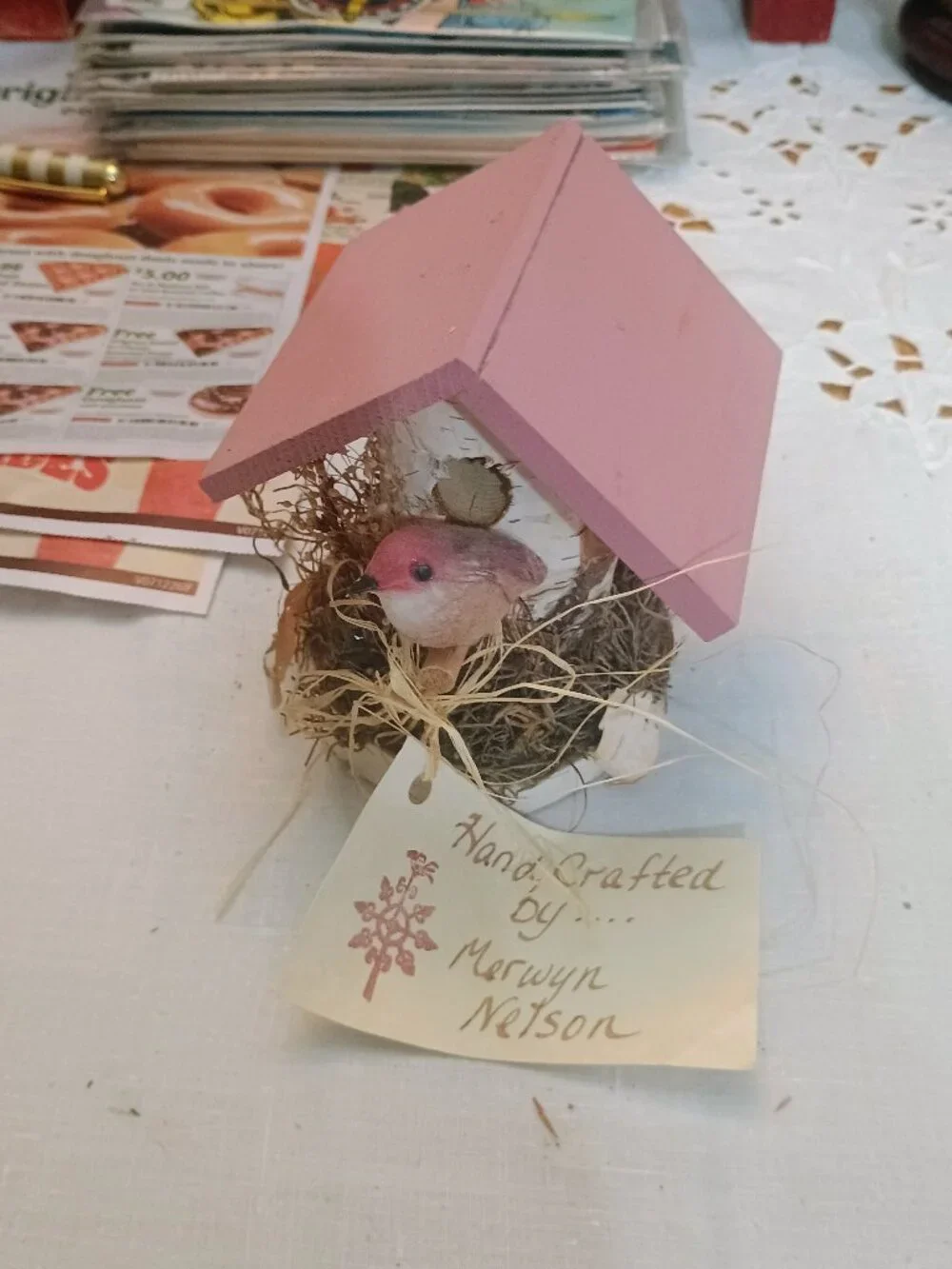 Handcrafted rustic birdhouse small